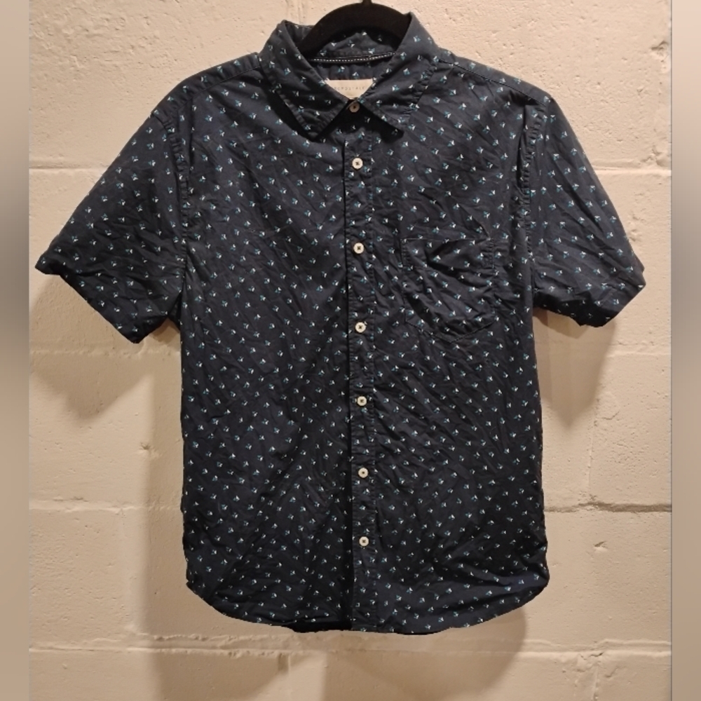 Aeropostale Dark Blue Casual Button Down Shirt